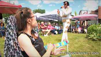 Obsessed with Elvis, woman with rare condition is gifted a backyard concert