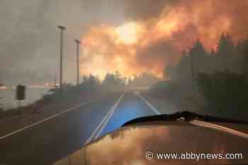 VIDEO: Highway 1 closed near Chase due to wildfire