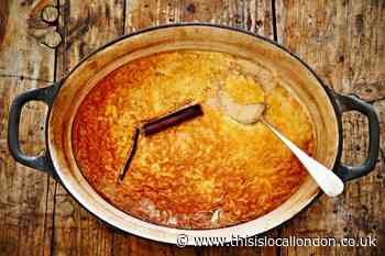 Recipe for vegetarian paella and overnight rice pudding