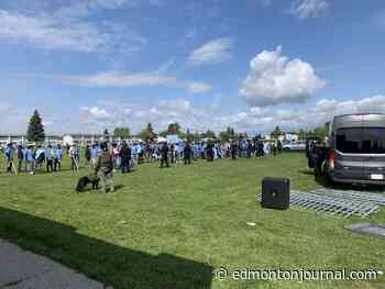 Soccer for peace event cancelled, two groups clash on field, Edmonton tactical unit responds