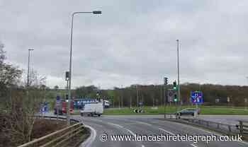 The M6 at junction 31 for Preston New Road was closed