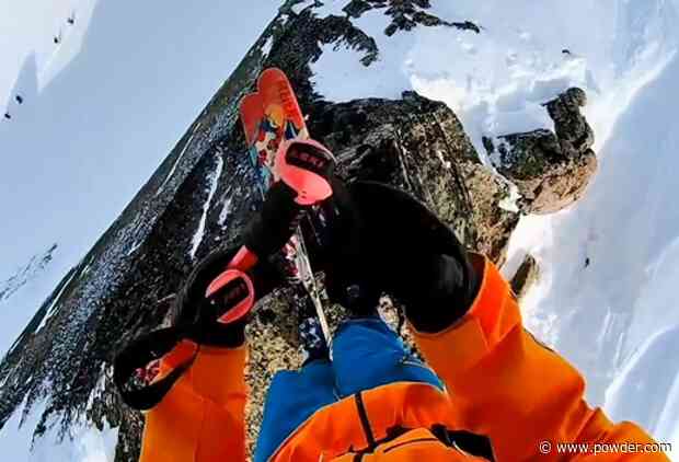 Professional Skier Revives Bone-Chilling Rock Slide Video