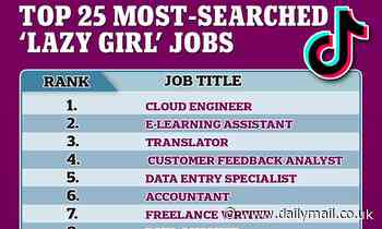 Rise of the Lazy Girl jobs: Demand for posts that offer working from home and are low effort are in huge demand among Gen Zers - these are the 25 most sought-after roles