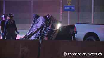 Man dead following 4-vehicle crash in Mississauga