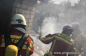 FW Düren: Gartenhaus im Vollbrand