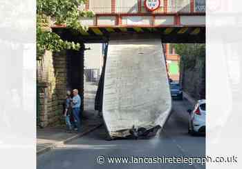 Lorry crashes into Church and Oswaldtwistle railway bridge
