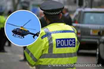Police helicopter in Meriden after aggravated burglary in Garston