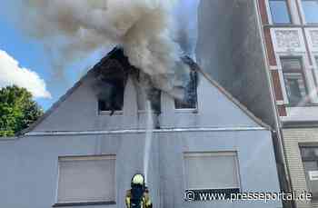 FW Bremerhaven: Wohnungsbrand im Stadtteil Bremerhaven-Lehe. Wohnung brennt vollständig aus.