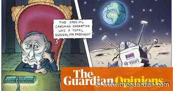 Jason White on Russian spacecraft Luna-25 crashing into the moon – cartoon