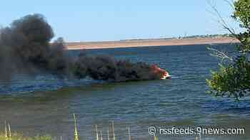 Boat catches fire at Chatfield Reservoir Monday