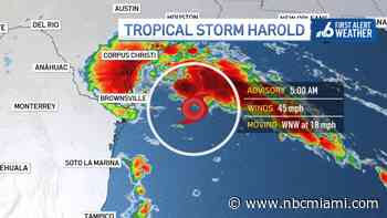 Tropical Storm Harold forms in Gulf of Mexico as forecasters keep an eye on Franklin, 2 other disturbances