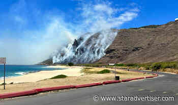 Hikers evacuated from Kaena Point as firefighters battle nearby brush fire