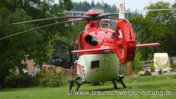 Bad Grund: Rettungshubschrauber landet am oberen Kurgarten