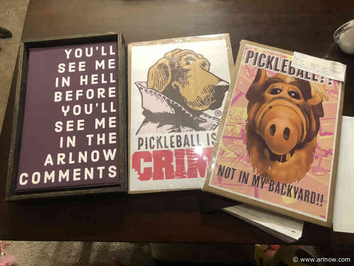 A poster ribbing ARLnow commenters won a ribbon at the Arlington County Fair