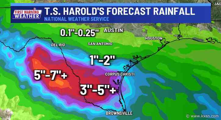 Tropical Storm Harold makes landfall