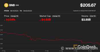 BNB Token Stumbles to 1-Year Low Amid Mounting Scrutiny Over Binance