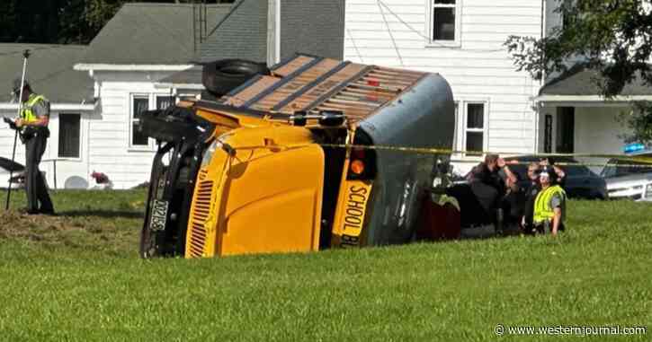 School Bus with 52 Kids on Board Overturns in Deadly Crash