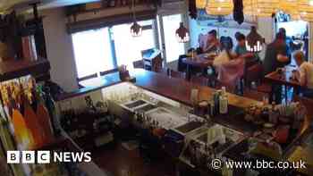 The moment an earthquake hits during storm Hilary