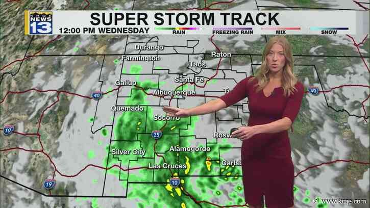 Rain moves into New Mexico Wednesday afternoon