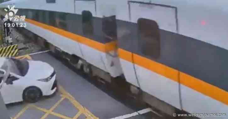 Drunk Driver Experiences Power of Moving Train Firsthand, Car Ripped and Tossed Around Like a Piece of Cheap Cardboard