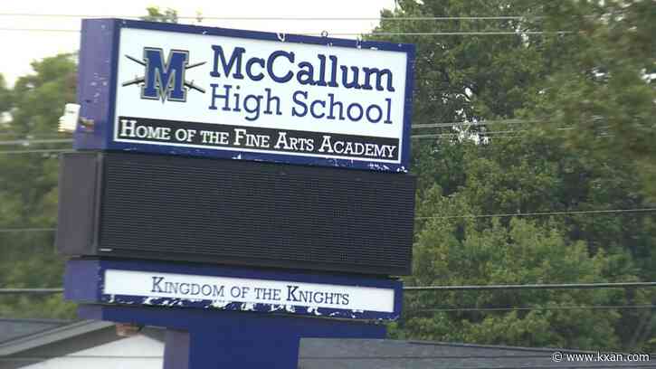 Demonstrators stood outside Austin high school with anti-LGBTQ, abortion messages