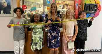 Special guests from Kids with Cancer Society become Global Edmonton reporters for a day