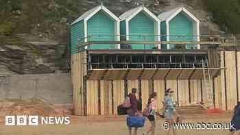 Luxury beach huts reappear at Watergate Bay after repairs