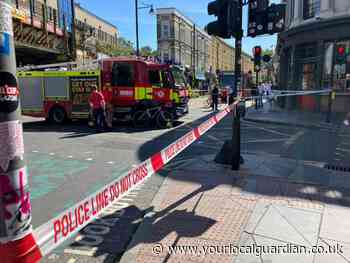 Atlantic Road Brixton: Cyclist in hospital after fire engine crash