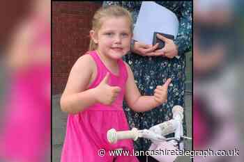 Girl, 5, delighted after being reunited with stolen bike