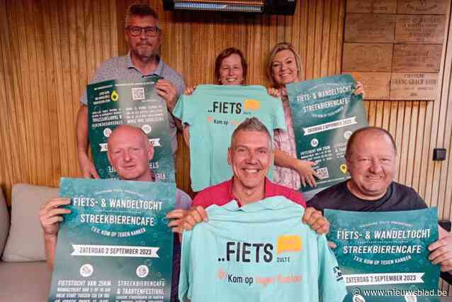 Fietsfans fietsen en wandelen voor Kom Op Tegen Kanker