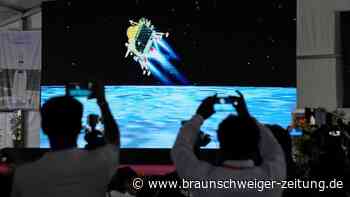 Indischer Rover auf dem Mond unterwegs