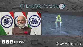 Cheers and applause as India's lander touches down