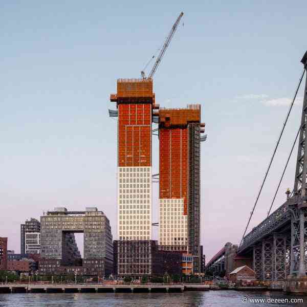 Twin porcelain-clad skyscrapers by Selldorf Architects rise on the Brooklyn waterfront
