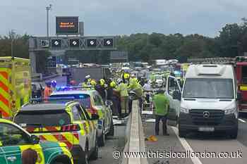 M20 eastbound lorry and car crash: Man taken to hospital