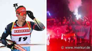 Ultras-Fanclub von deutschem Biathlon-Star feiert Pyro-Sommerfest