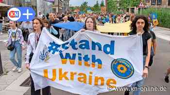 Unabhängigkeitstag: Demonstration für die Ukraine in Kiel
