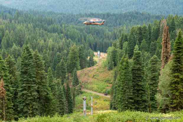 Black Hawk Helicopter Delivers New Chairlift Towers At Idaho Ski Resort