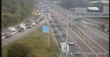 M4 rush hour delays after crash closed motorway lane
