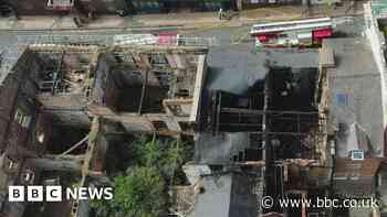 Northampton firefighters remain at scene of town centre blaze