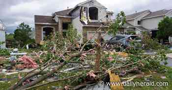 'Neighbors helping neighbors': Work begins to repair yard damage from 2021 Naperville tornado
