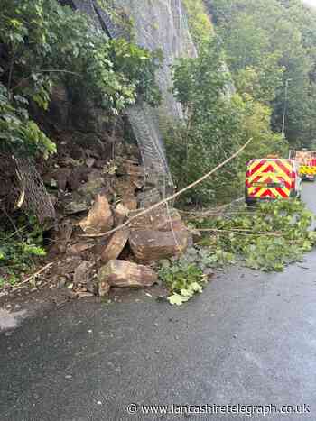 Key road in Rossendale closed this Sunday following rockfall