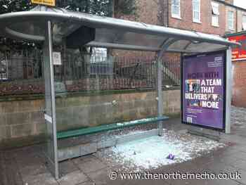 Calls for vigilance in Darlington bus shelter smashing spree