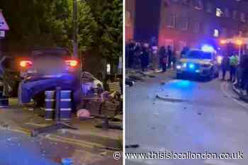 Mercedes hits pedestrians after police chase in Whitechapel