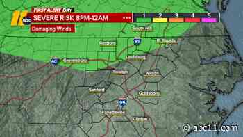 Chance to break daily record temperature, risk of severe storms in the evening