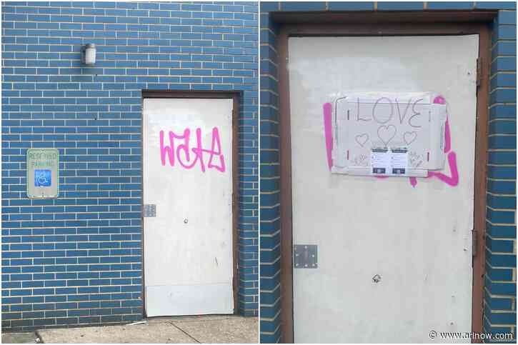 Persistent one-word graffiti spree around Arlington is vexing neighbors