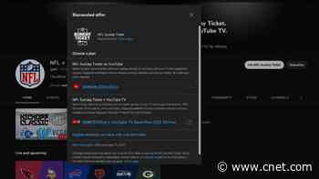 YouTube's Student Pricing for NFL Sunday Ticket Will Run $109 for the Season, $119 With RedZone     - CNET