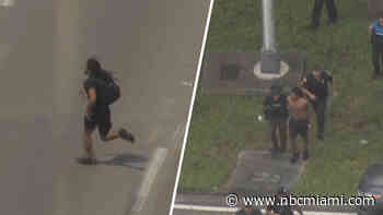 Suspect in custody after police chase ends in foot pursuit in Miami