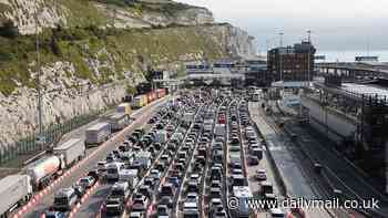 Bank Holiday getaway chaos begins: Airports brace for their 'busiest day' since Covid while families hoping to beat the morning rush get stuck in long queues at Dover and on the M25 as more than 14 million journeys expected this weekend