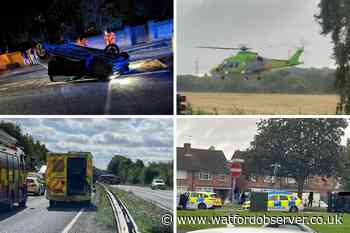 Serious crashes in Watford and the surrounding areas