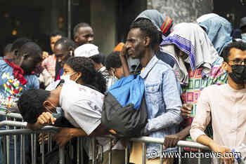 New York's Democratic mayor and the Biden administration are fighting over what to do about a surge of migrants